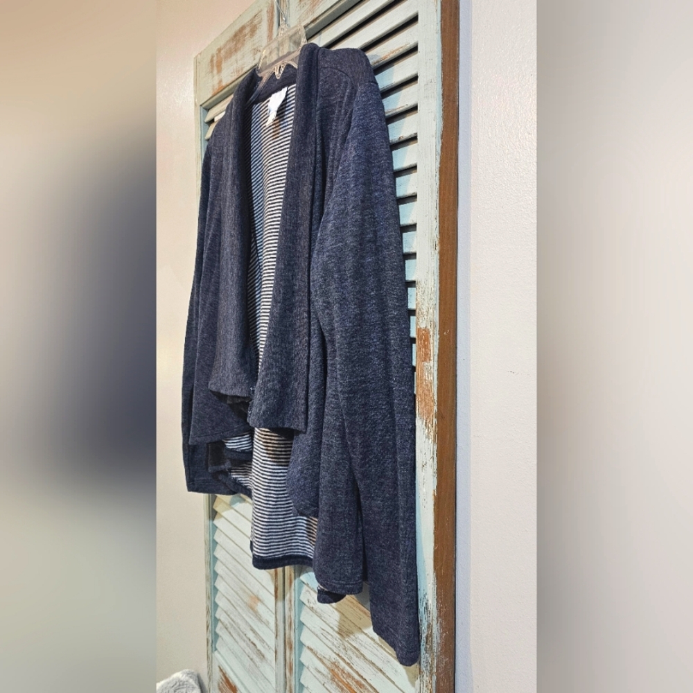 Sunday Open Front Waterfall Cardigan Size Small H… - image 4